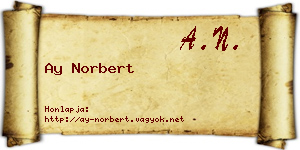 Ay Norbert névjegykártya