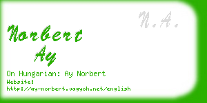 norbert ay business card